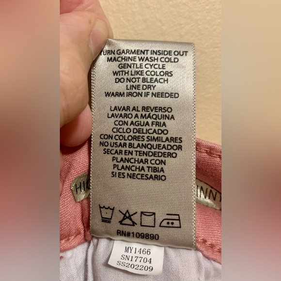 High Rise Ankle Skinny Pant - Pink - Size 8 - Picture 3 of 7